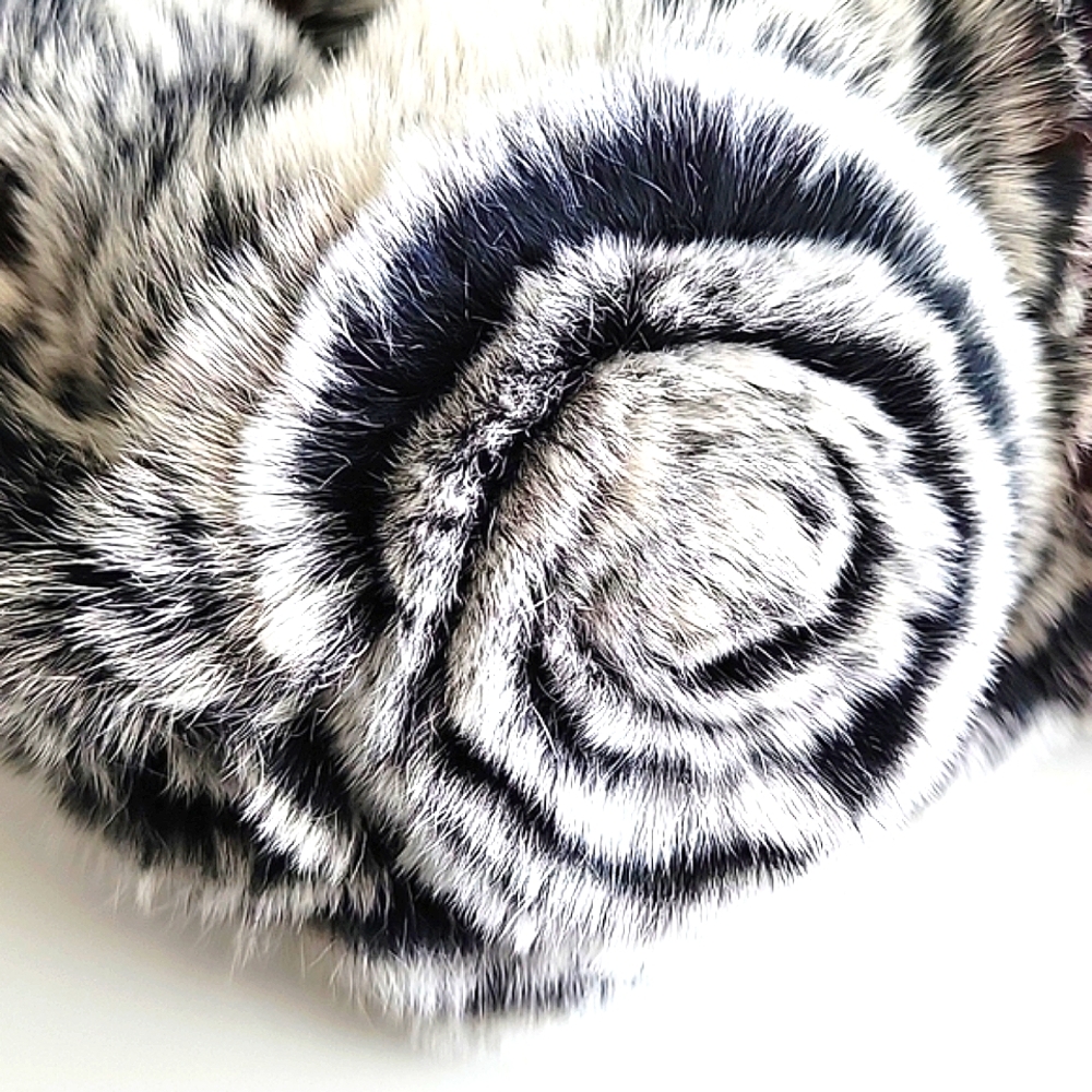 Alaskan Fur Knit Snow Top REX Scarf Headwrap + matching Lambskin LEA Gloves NWT - Picture 5 of 14